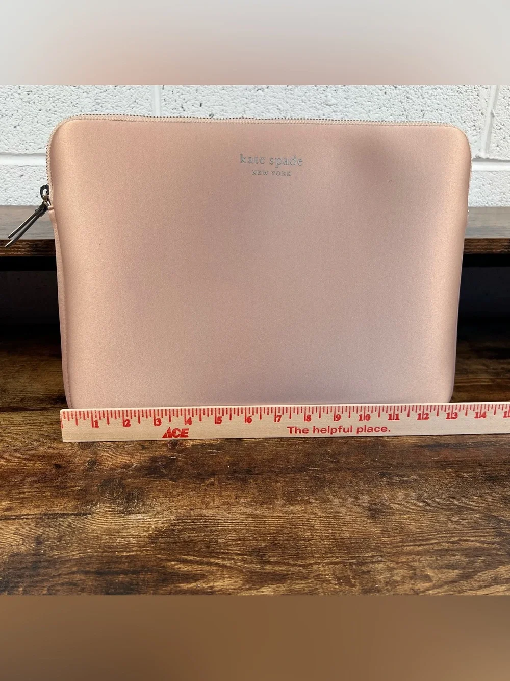 Kate Spade Laptop Case Pale Pink Zip Top Soft Interior